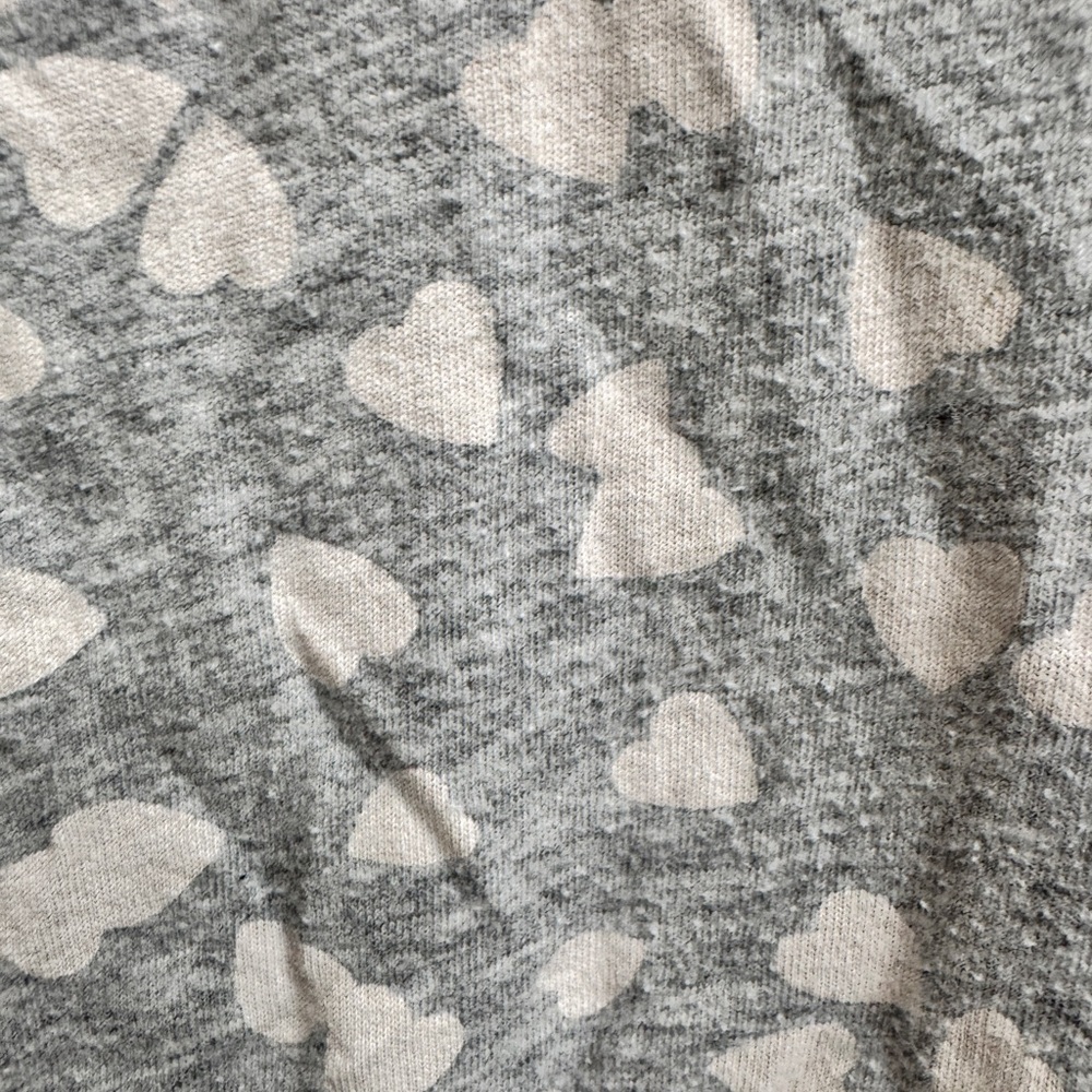 GAP Girls Size 4 Gray Heart Pattern Long Sleeve Kids Casual Dress - Picture 2 of 6